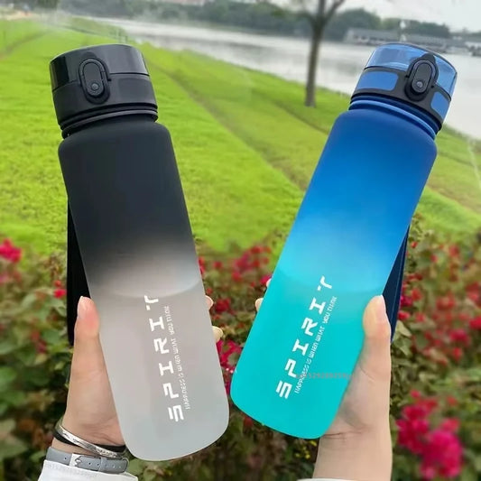 Water Bottle Leak Proof Colorful Plastic Cup Drinking Outdoor Travel Portable Gym Fitness Jugs