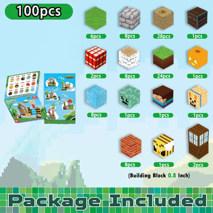 Magnetic Building Blocks Mine World Magnetic Forest House Brick Cube Toys Set STEM Sensory 2025 Best Gift for 3+ Boy Girl Kid